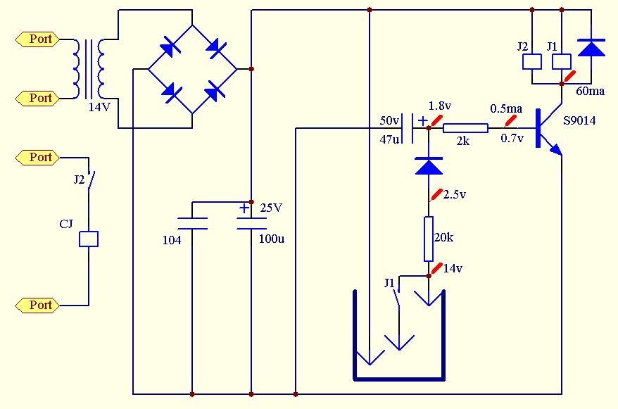 此图为利用js11时间继电器改装的水位控制电路