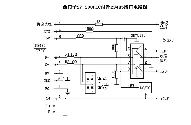 主题:西门子s7200 通讯口的电路图