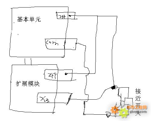 主题:求教 三菱扩展模块的 2线传感器接线图