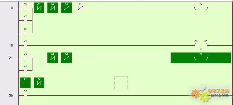 主题:初学练习控制小车梯形图