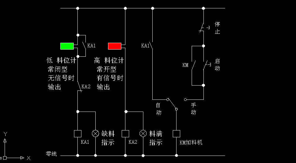 上料机上满自停电路图图片